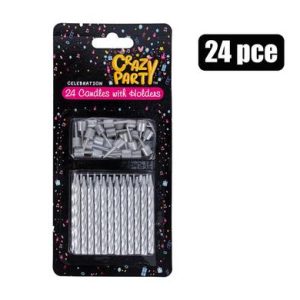 Candles 24pce Silver